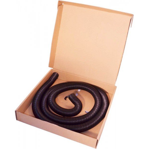Zwarte flexibele slang Ø80mm - 1000mm lang